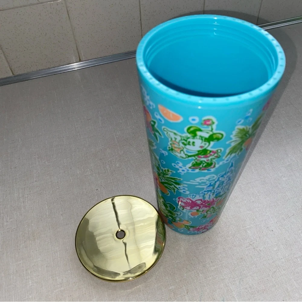 Lilly Pulitzer Disney Tumbler‎ Cup Mickey Minnie Mouse Ibiza Lilly Loves Disney